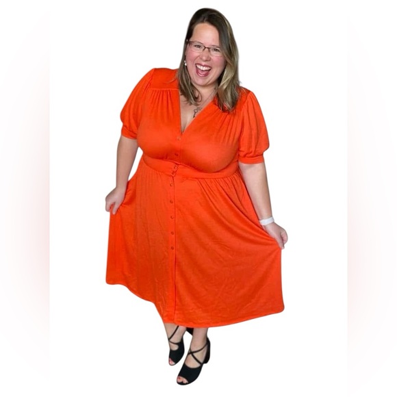 NWT - LuLaRoe Skyler Midi Button Front Dress - Picture 3 of 7